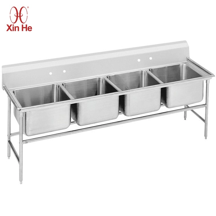 Four compartment commercial sink