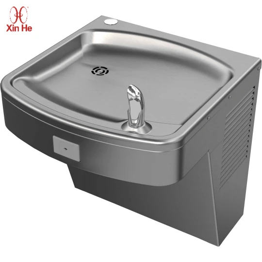 Knee operated water fountain