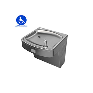 Knee pedal operated water fountain ideal for schools, parks, mudroom sinks and wash stations