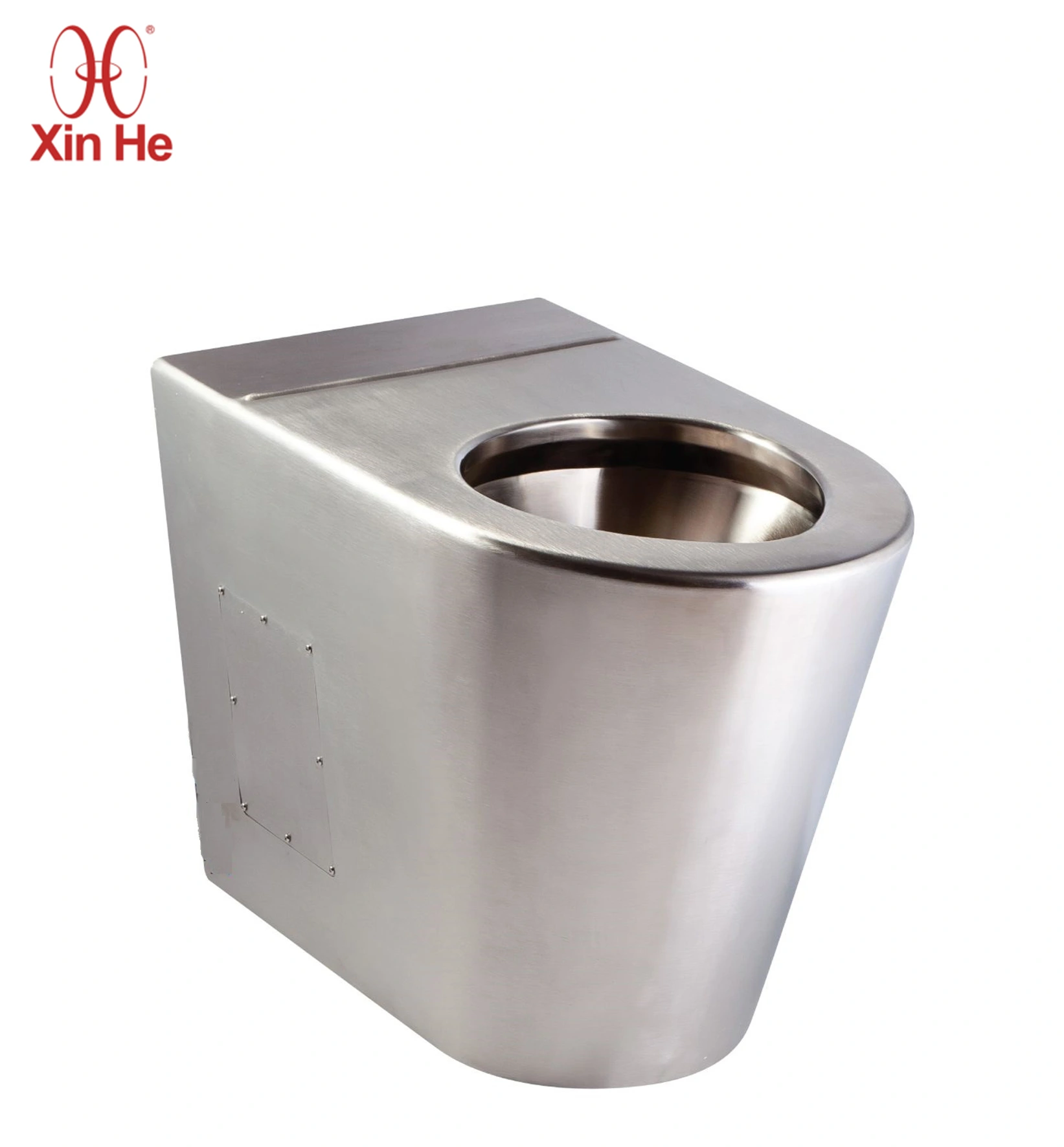 Restroom stainless steel floor mounted toilet