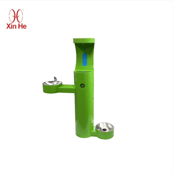 Stainless steel fountain with pet bowl