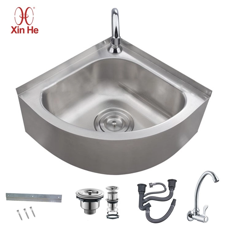 Wall-mounted triangle sink wash sink