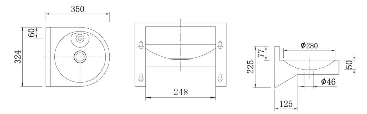 Wall mount commercial water fountain size