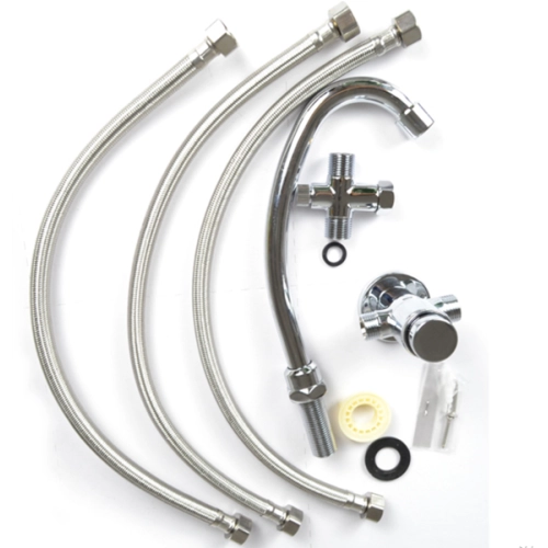 Knee operated wash sink accessories