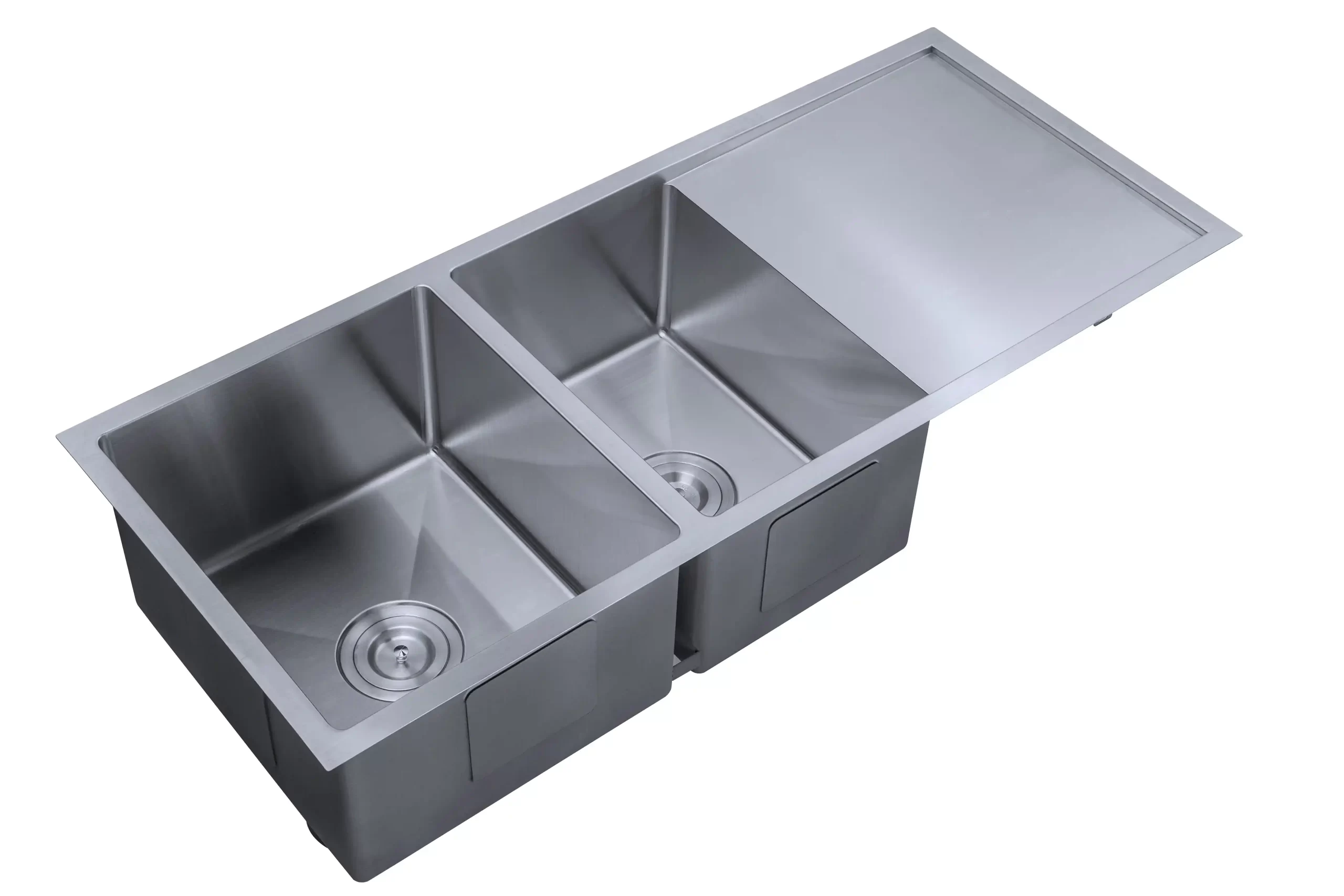 Modern stainless double basin sink
