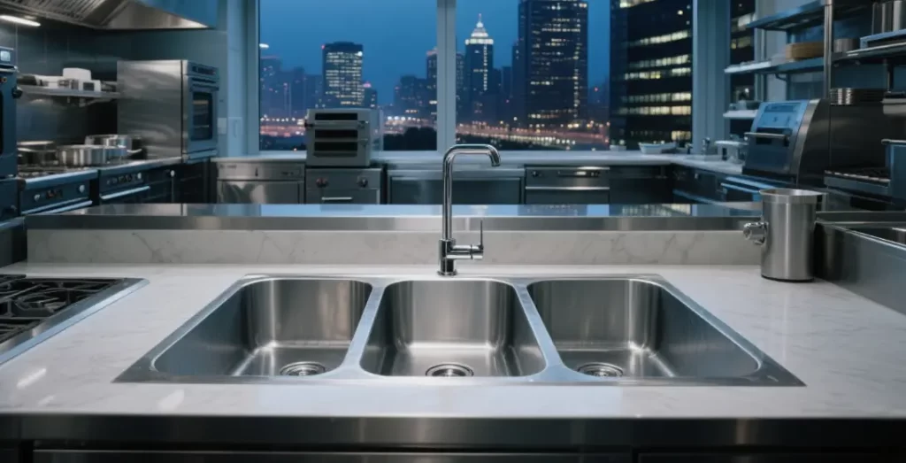 Stainless steel 3 compartment sink by Xinhe