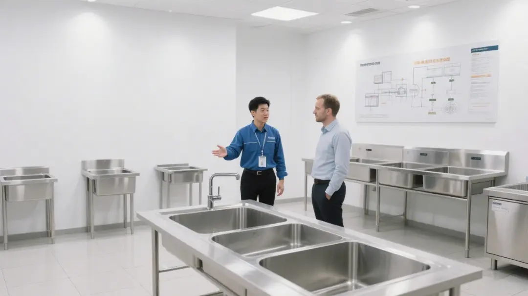 Right commercial kitchen sink