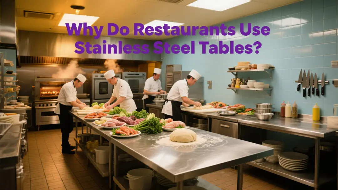 Stainless steel tables for restaurants
