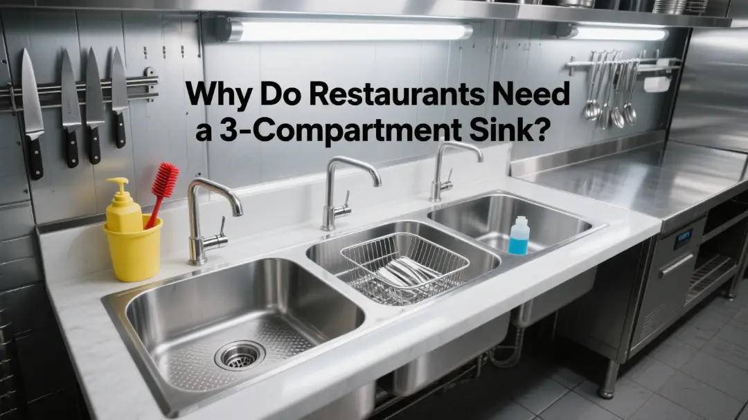 Three compartment sinks