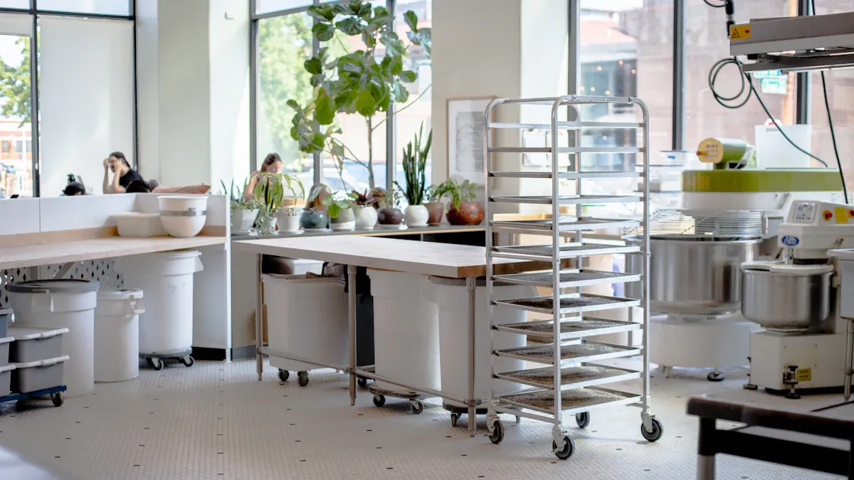 Stainless Steel Prep Table in Real Life