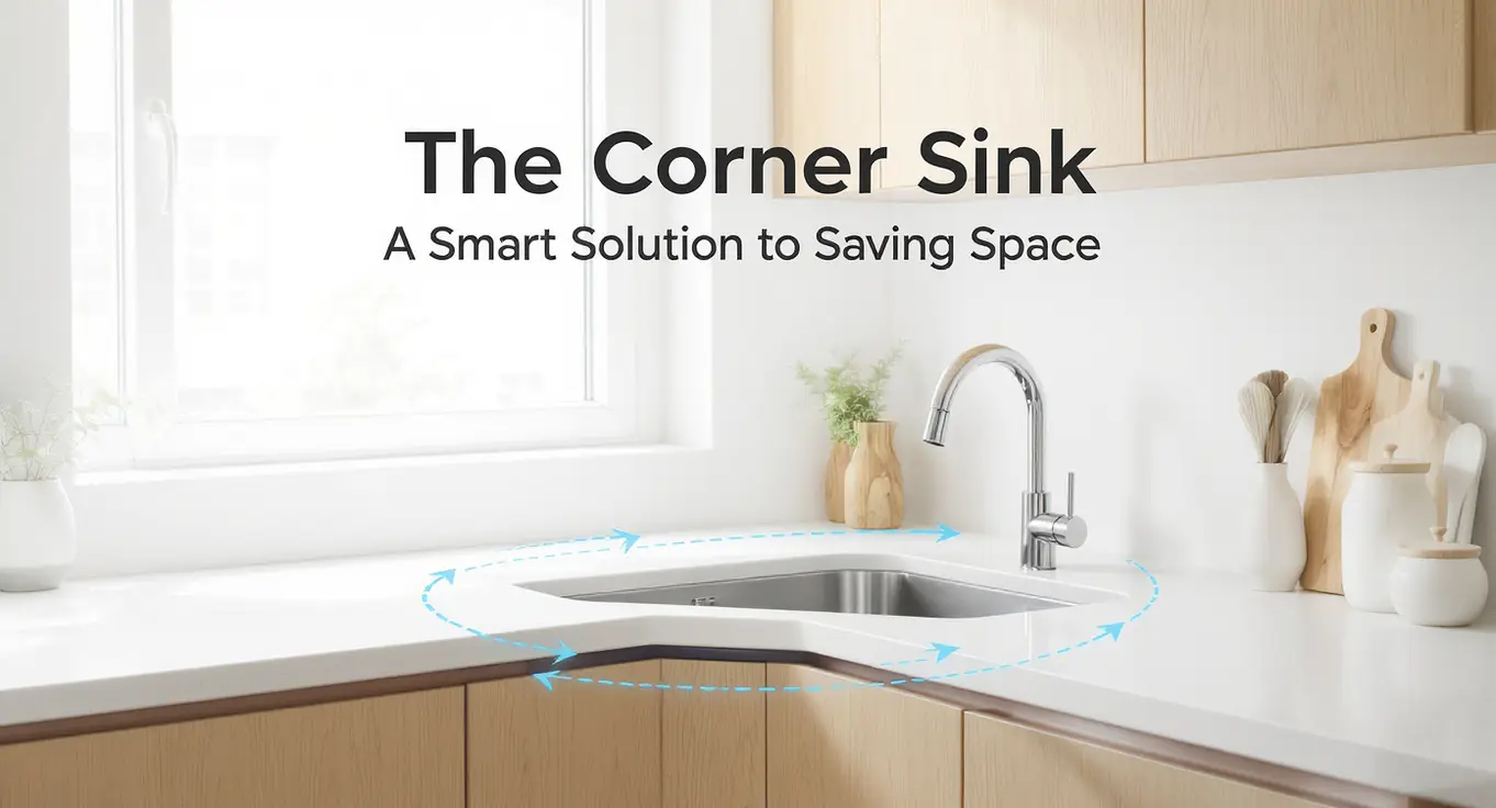 Designs for space saving corner sink