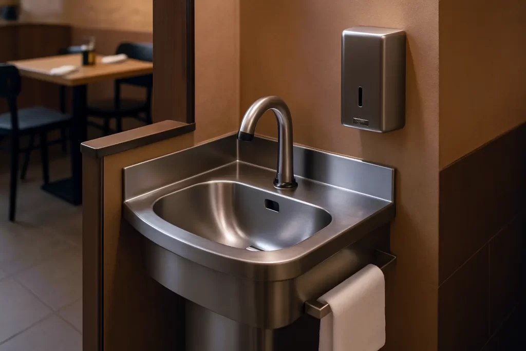 Stainless sinks promote hygiene in public spaces