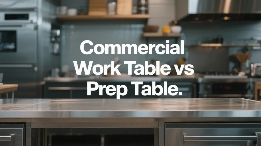 Work vs prep tables for optimized kitchen workflows
