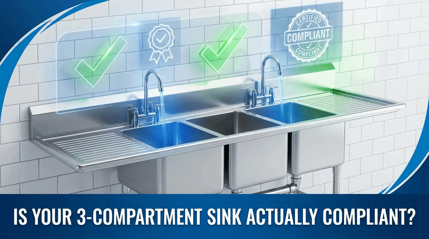 Three compartment sink compliance verification