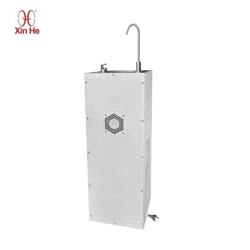 Modern foot pedal drinking fountain design