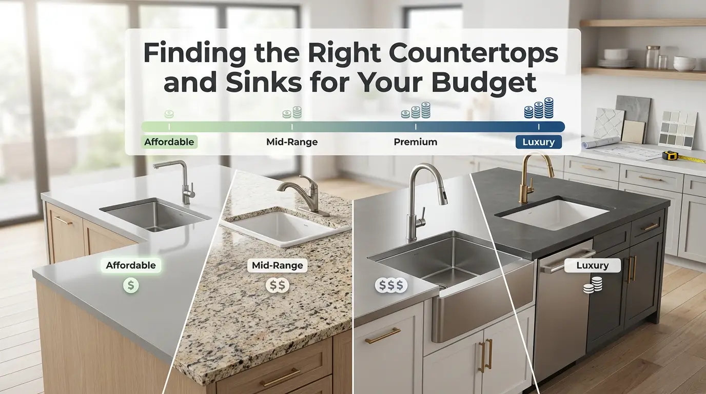 Budget friendly countertop sink combinations