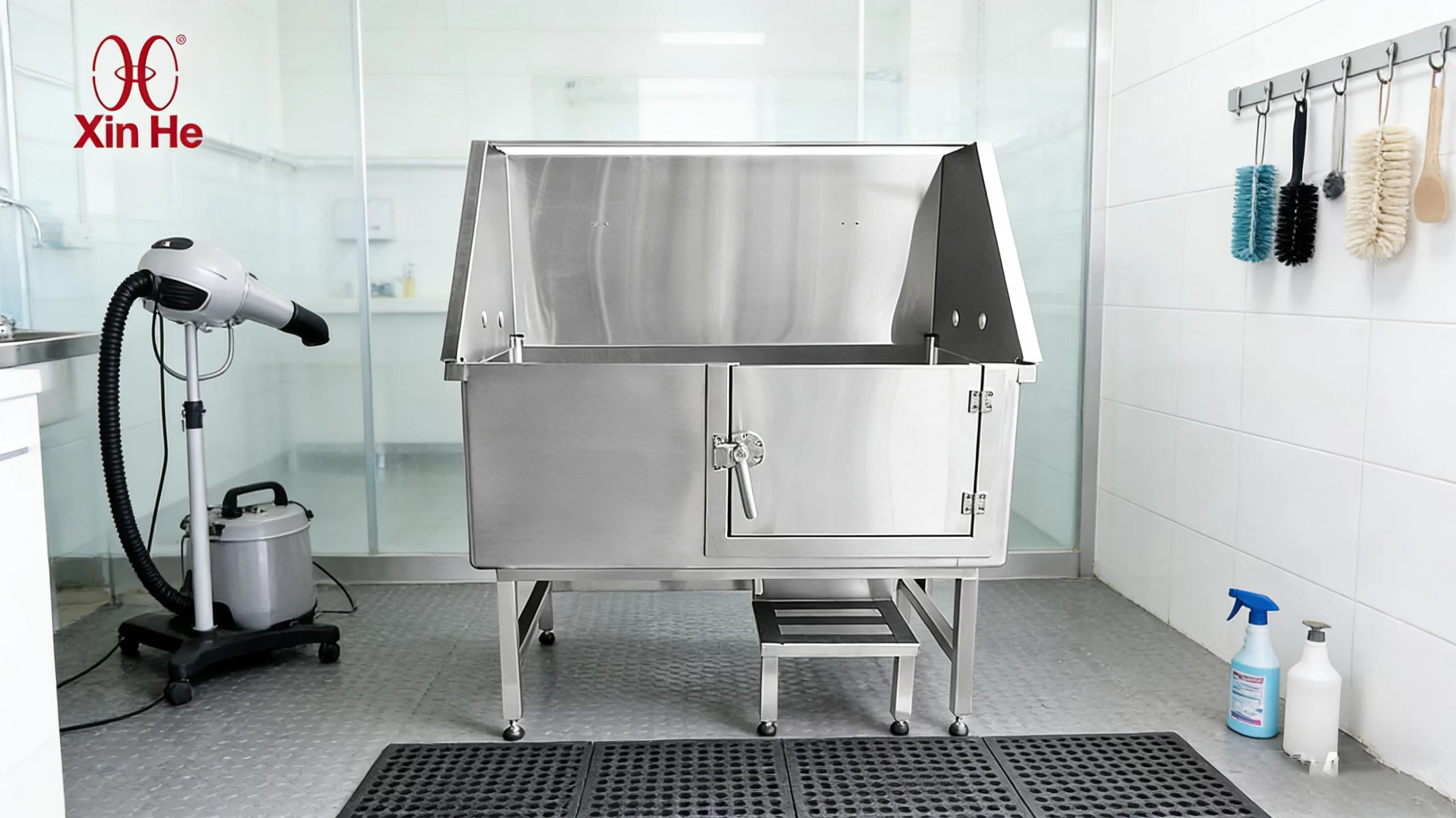 Stainless steel dog tub application