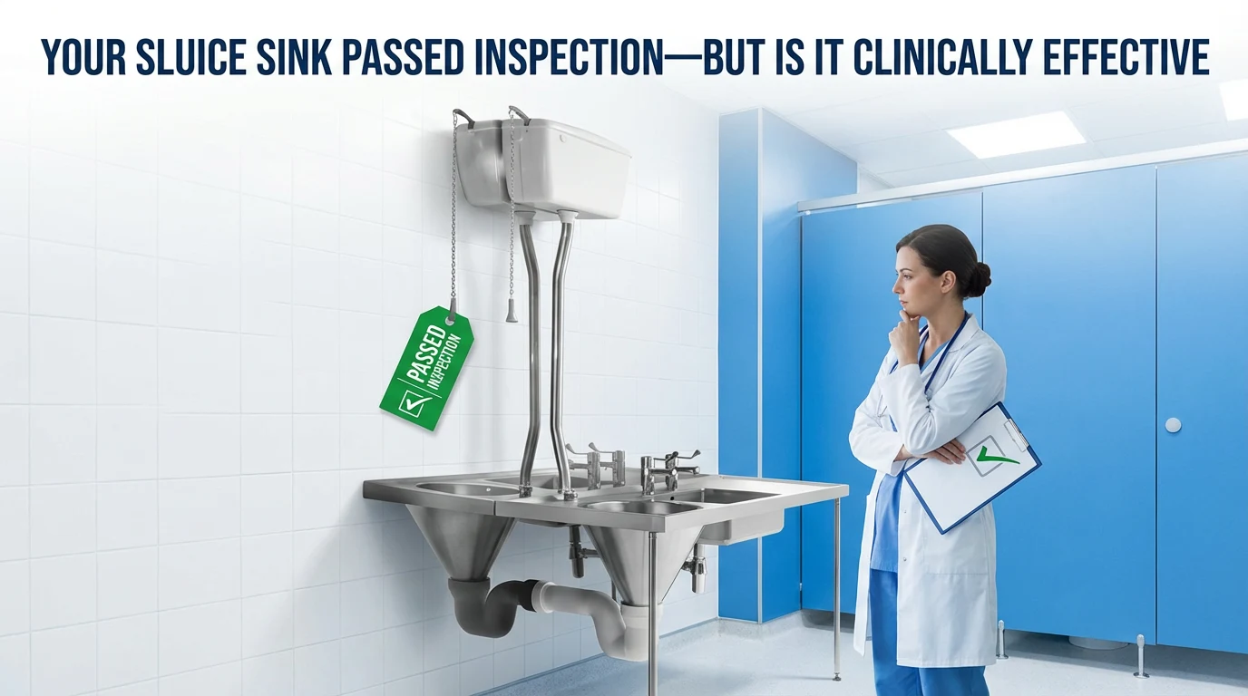 Healthcare sluice sink inspection verification