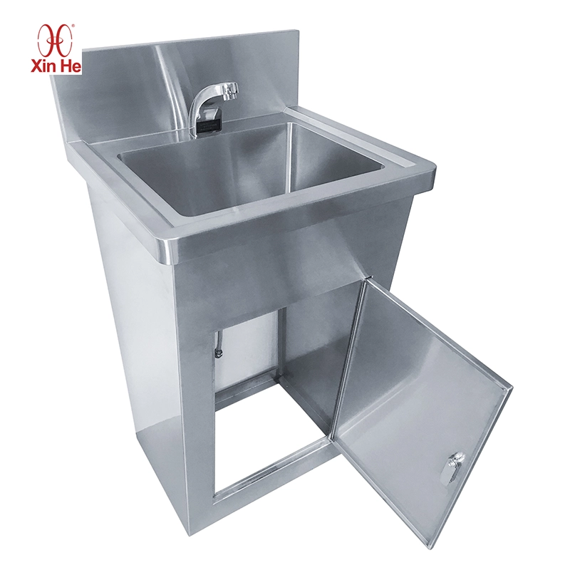 Stainless steel pedestal sink cabinet