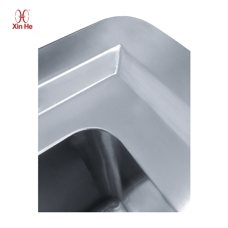 Stainless steel pedestal sink edge