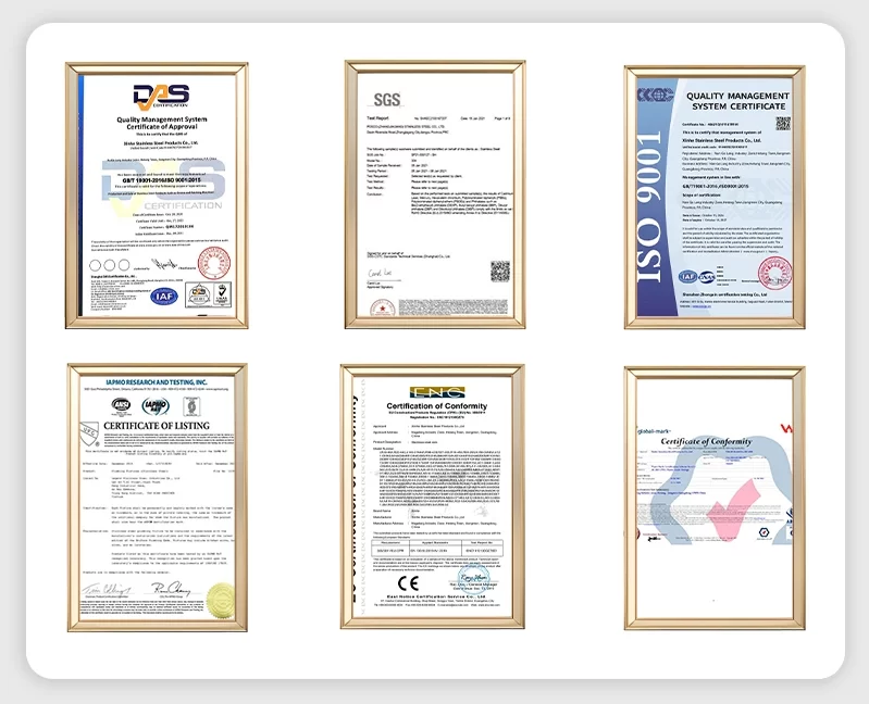 Trough urinal certifications – cUPC, CE, WaterMark, NSF, ISO 9001, SGS