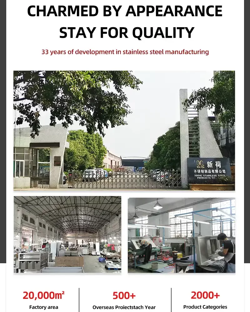 Corner work table manufacturing – Xinhe stainless steel factory