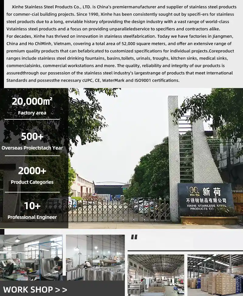 Stainless steel knee operated hand wash sink manufacturer