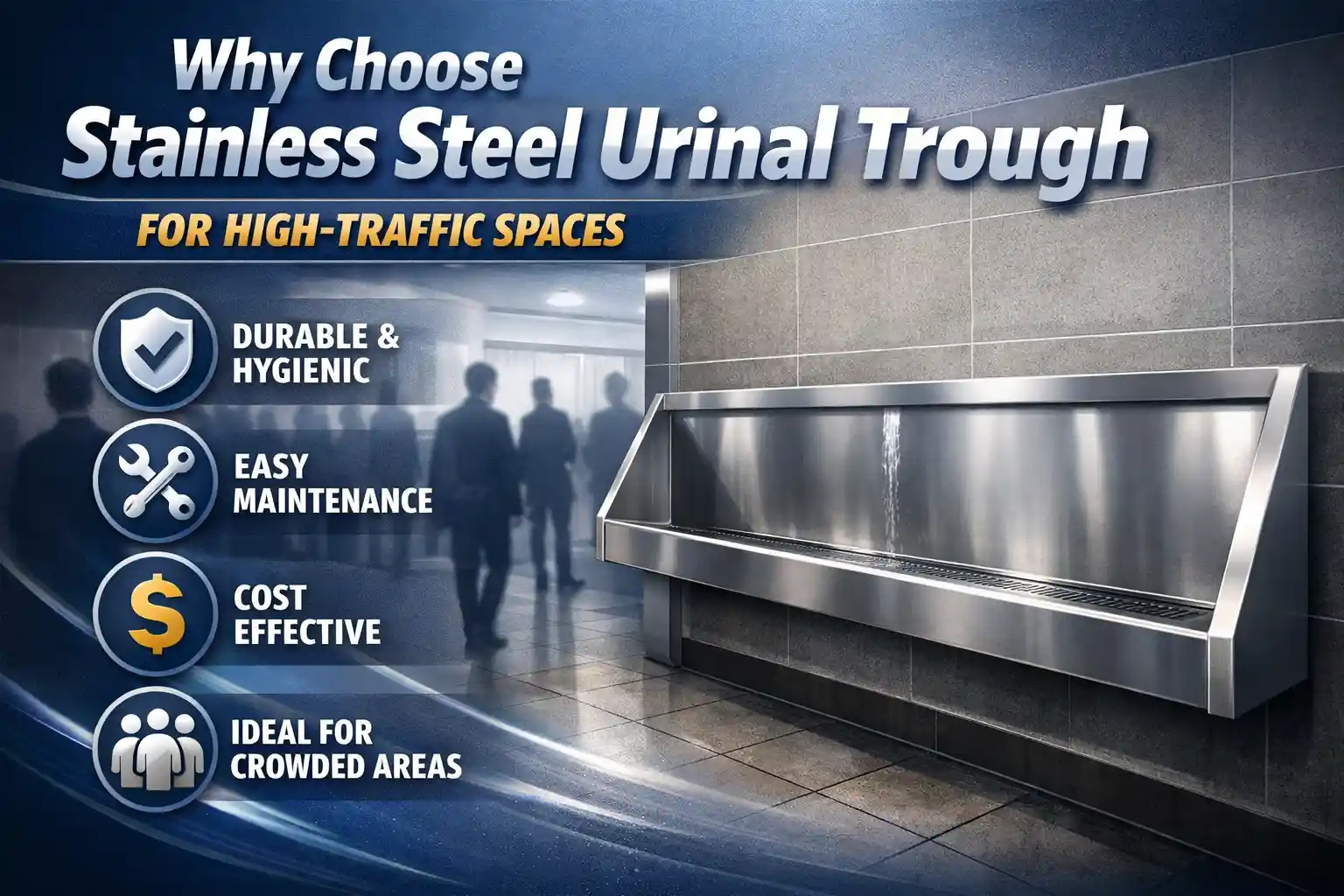 Stainless steel urinal trough advantages