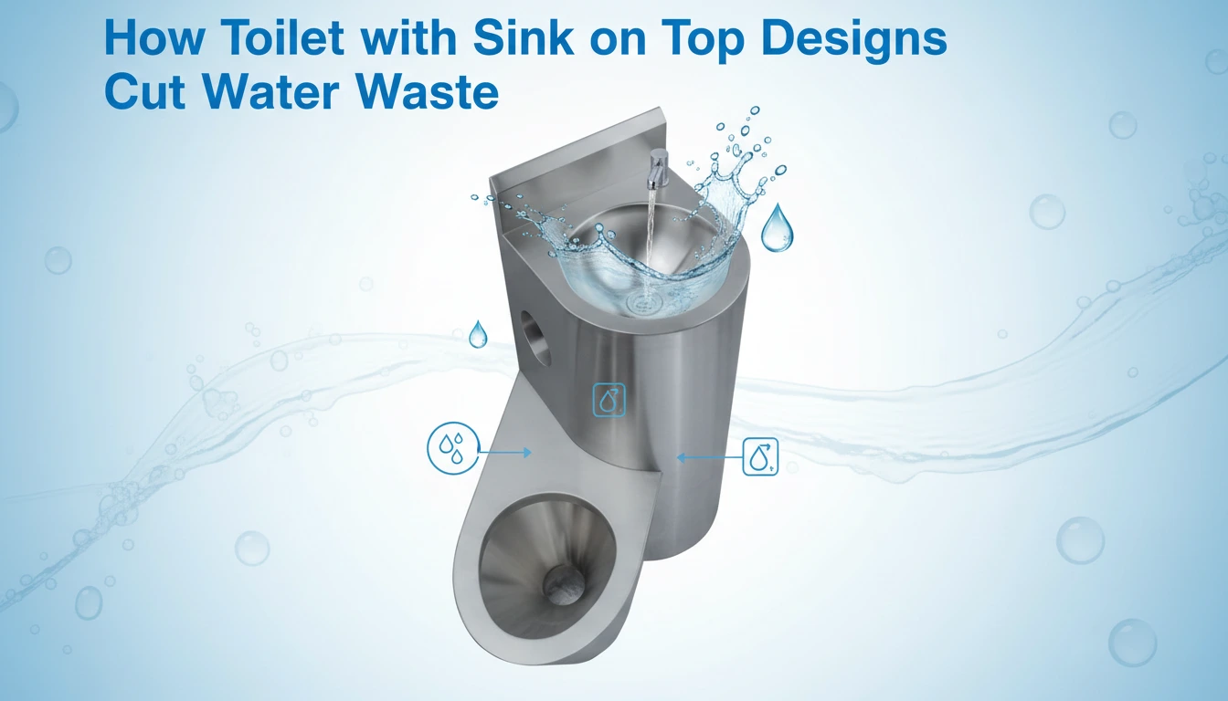 Toilet with sink on top save water and space