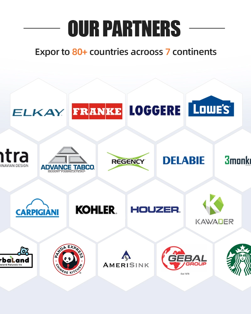 Xinhe Outdoor Drinking Fountain partners - trusted by Elkay, Franke, Kohler and other global brands for stainless steel manufacturing