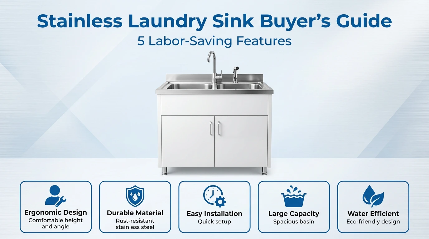 Stainless laundry sink guide